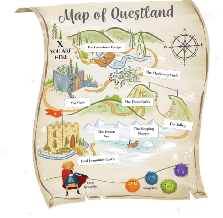 Map of Questland in SuperQuesters