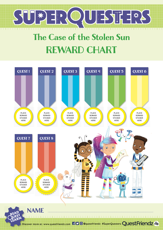 SuperQuesters - Case of the Stolen Sun - Reward Chart